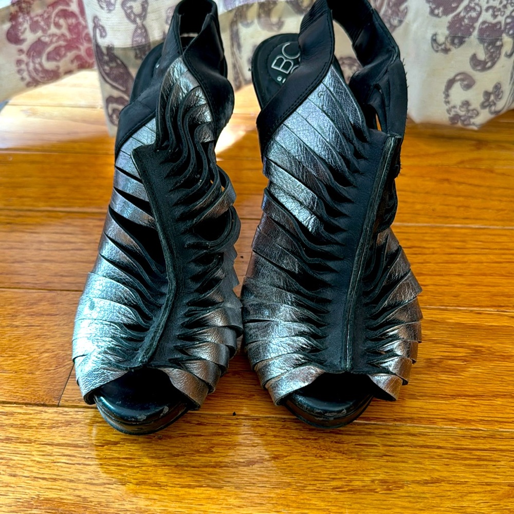 BCBG Peep Toe Sling Back Heel